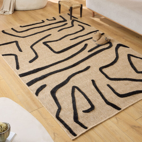 FLOW Bohemian rug- Black