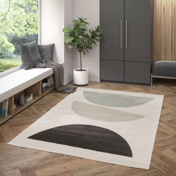 LEO II Contemporary geometric pattern rug – Multicolored