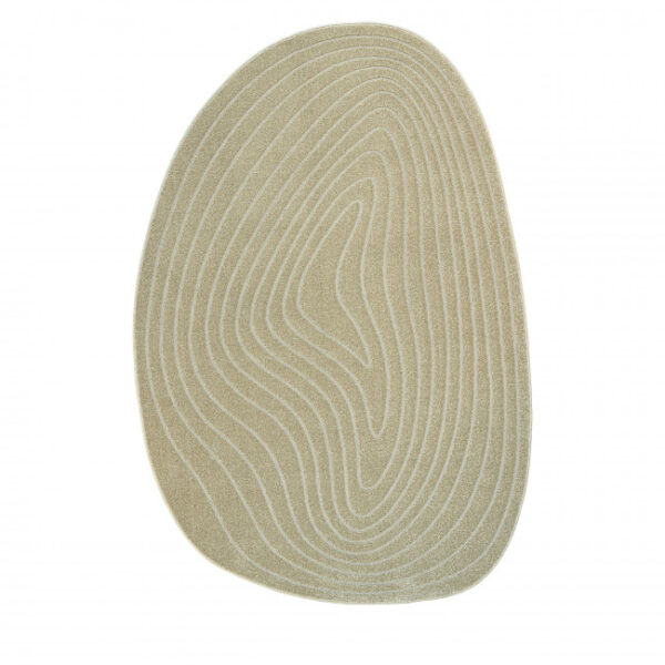 ELLIOTT II Contemporary organic shaped rug – Beige